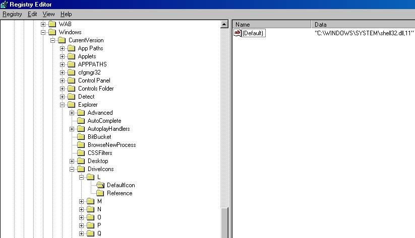 Registry Location DriveIcons